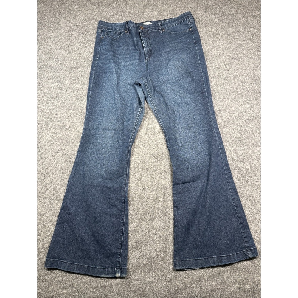 Sofia Jeans by Sofia Vergara Melisa Flare Jeans Womens 18 Blue Denim High Rise